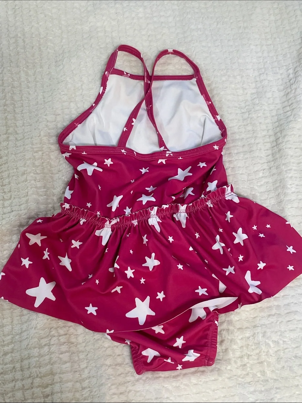 ⭐️4 for $20 Hannah Andersson Girls Pink Star Print Skirted One-Piece Swimsuit